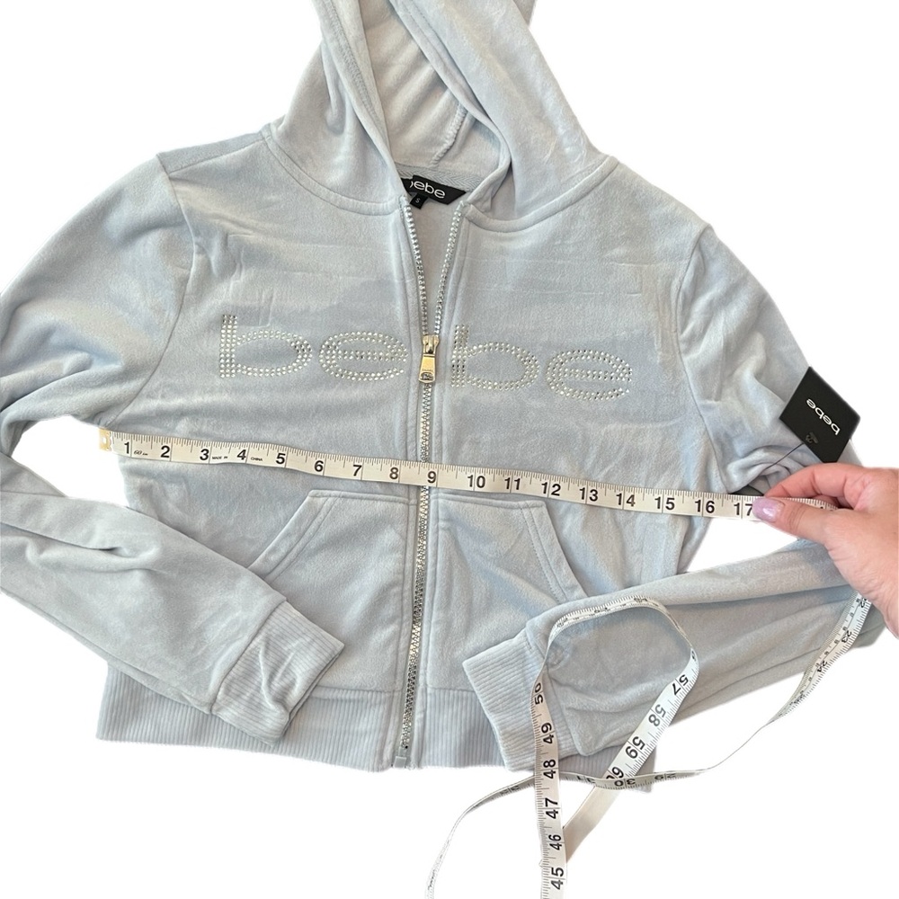 Bebe Sky Blue Rhinestone Hoodie ❄️ - Picture 6 of 10